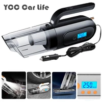 4in1 250w 25000pa car vacuum cleaner with led light powerful handheld vacuum cleaner wetdry use tire air pump for auto car home