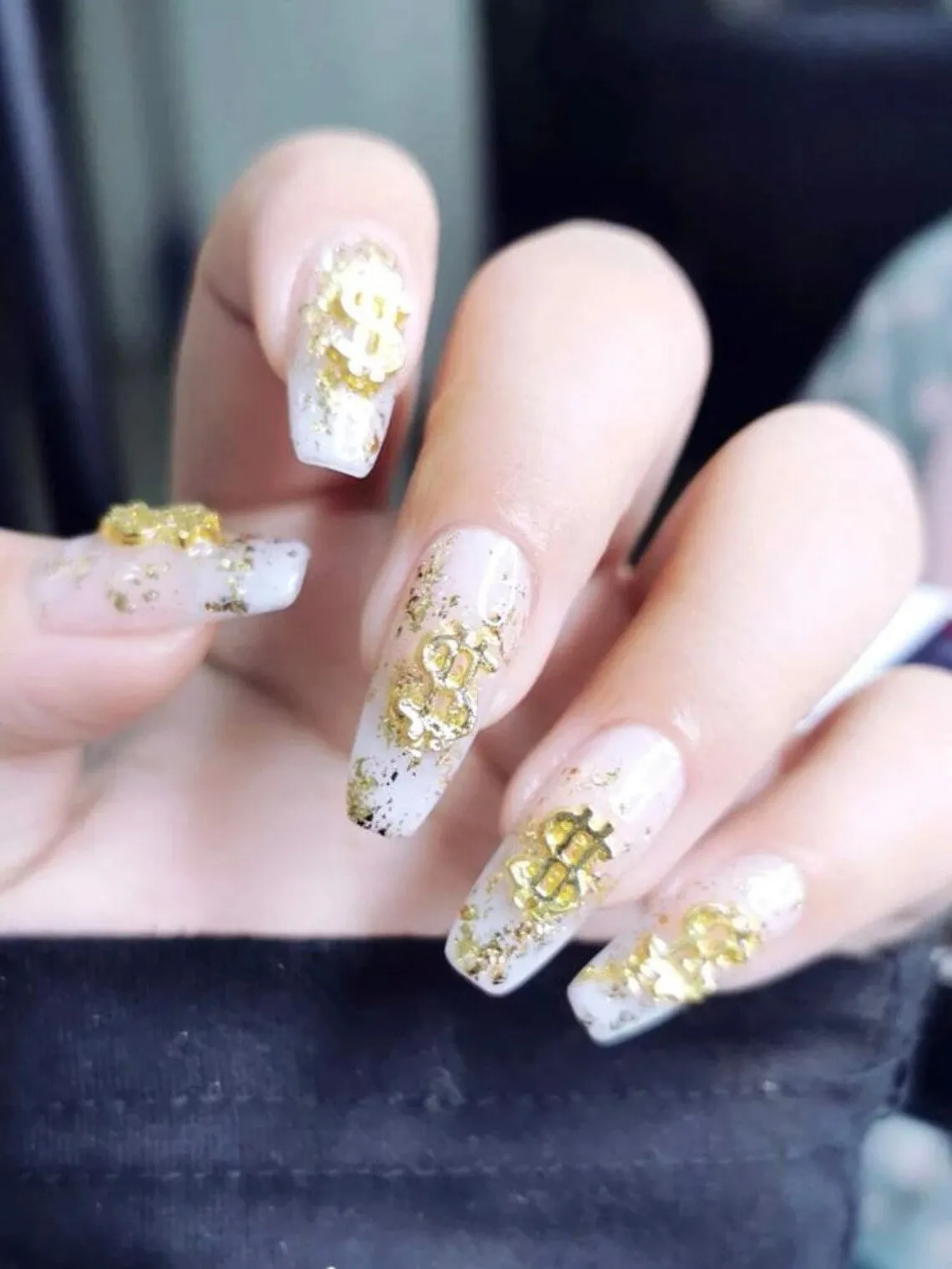 10/20 шт. стразы для украшения ногтей в форме серебряного доллара 20 серебро/золото |