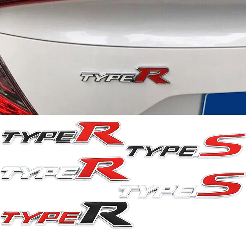 

3D Metal Car Stickers Decals Front Hood Grill Emblem for Honda Type R Racing Type S Sport Logo Civic Accord Crv Hrv City Fit GK5