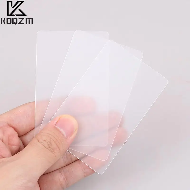 

Прозрачные визитные карточки из ПВХ, 10 шт.