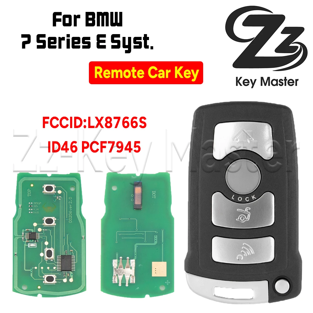 

Zz Key Master Автомобильный дистанционный ключ LX8766S Для BMW 7 серии 730 740 745i ID46 PCF7945 315/433/868 МГц Для BMW CAS1 Система E серии 7