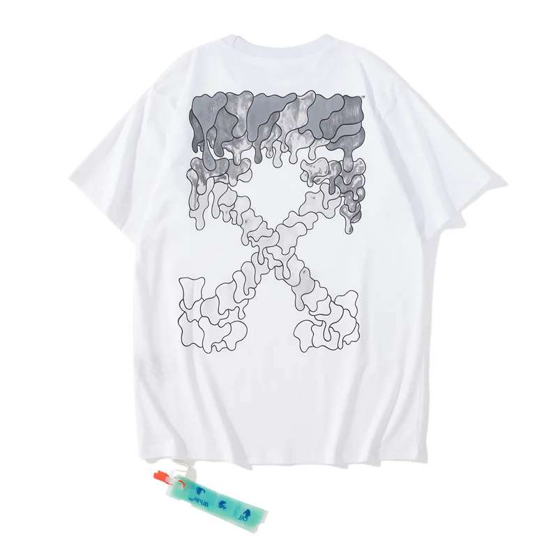 Бренд OFF WHITE летняя футболка 2024 года унисекс большие размеры и топ