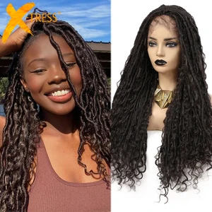 X-TRESS Синтетические Искусственные локоны в стиле Crochet косы парик прямые Mix Вьющиеся волосы темно-коричневый цвет Цветной парик для черных Для женщин мягкий, дредлоки, для увеличения объема