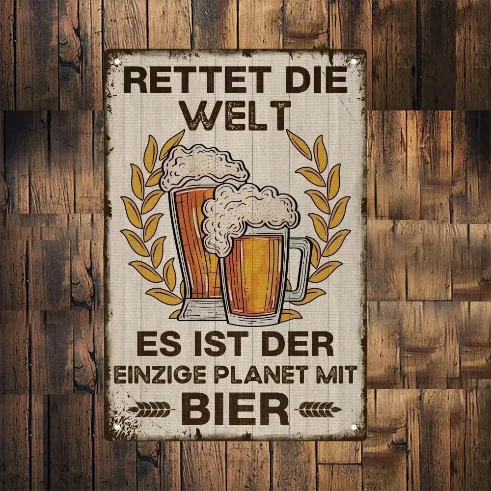 

Металлический винтажный знак с немецким пивом CIFBUY