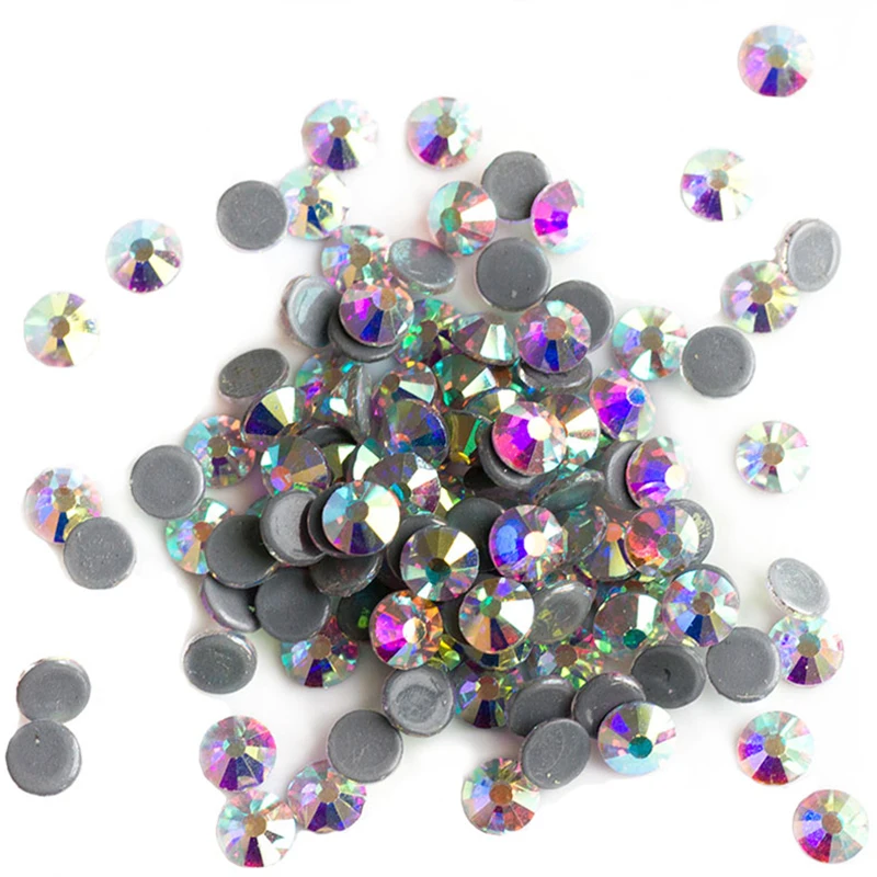 

Crystal AB Hotfix Glass Rhinestones DIY Crafts Strass Iron On Jewelry Accessories Decorations Stones For Garment Dancing Dress
