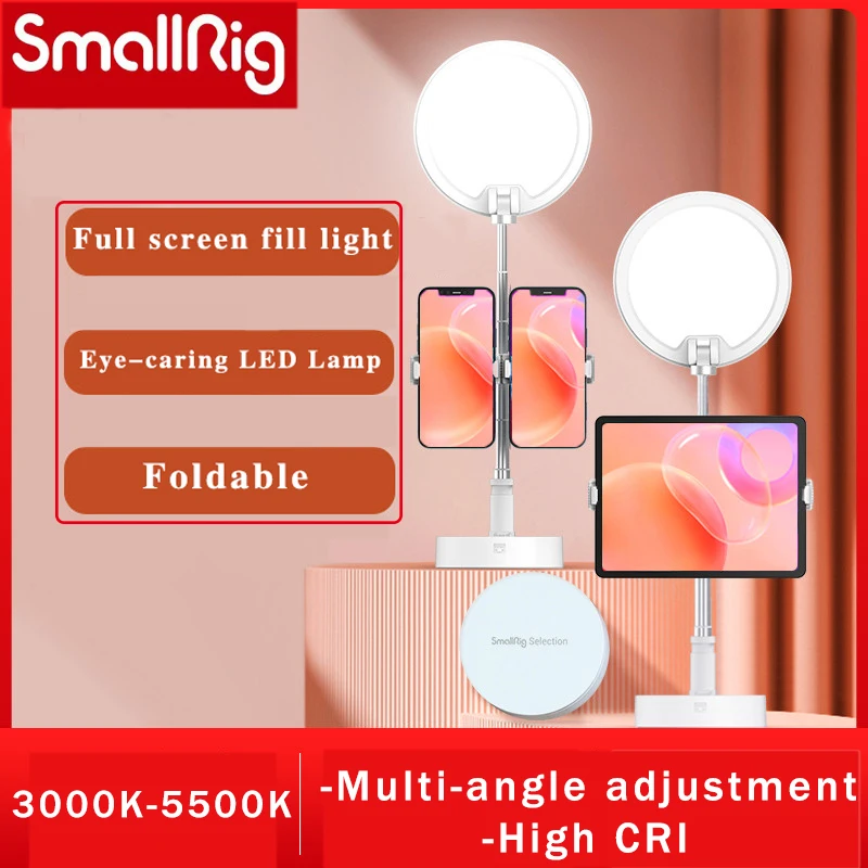 SmallRig LED Lamp Portable Beauty-enhancing and Eye-caring Light For Phone Shooting Photography Live Streaming Desktop Light L10