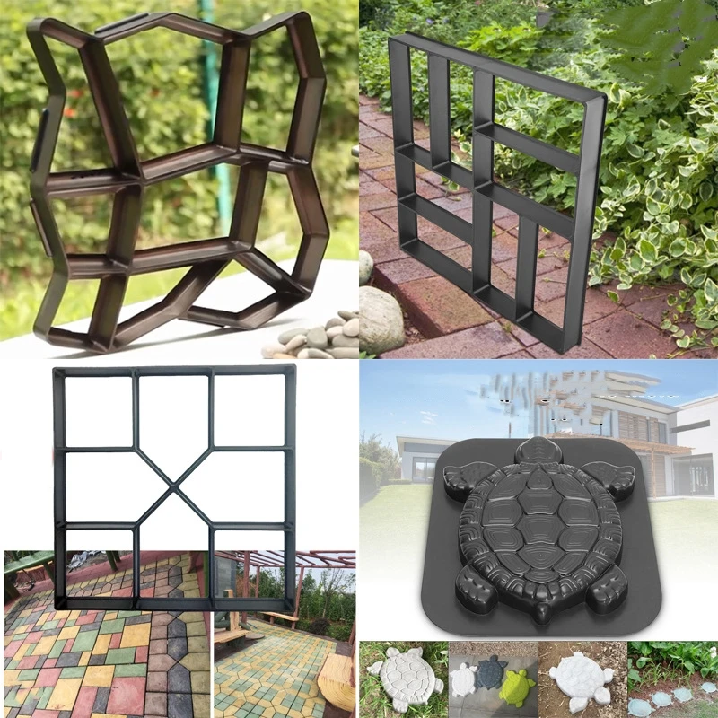 Плесень для сада, мощение дороги, многоразовое самостоятельное изготовление, ручная мощение, цемент, кирпич, каменная дорога, бетонная форма, ручная мощение, украшение сада