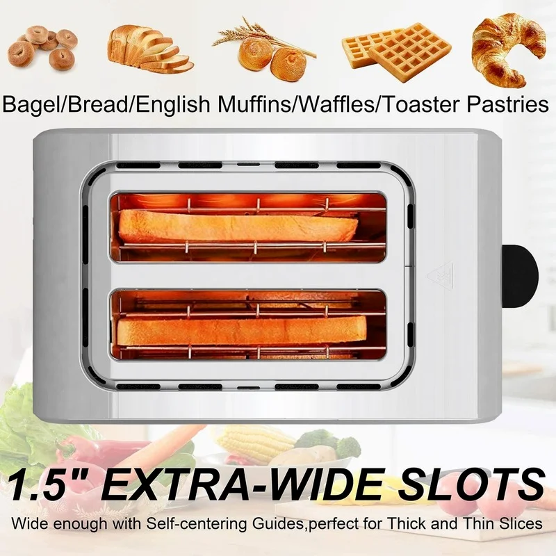 

Stainless Steel Toaster Home Breakfast Machine Multifunctional Toaster