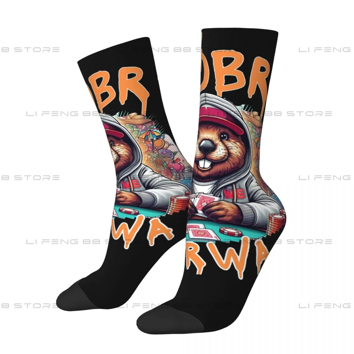Мужские и женские ветрозащитные носки Kurwa Bobr Bober Bbr Играющие В Покер Новинка Весна