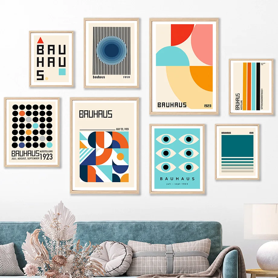 Плакат в стиле Баухаус на холсте