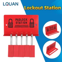 heavy duty steel safety metal padlocks board lockout station with 5 locks