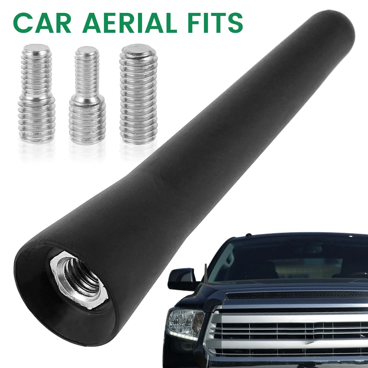 

new Car Aerial Short Car Radio Antenna 2.56 Inch Small Short Car Aerial Universal Short Radio Antenna Adapter AM/FM Aerial Mast