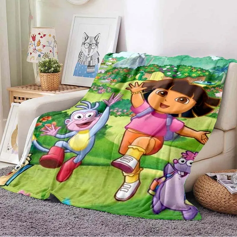 D-Dora the Explorer Adventure мультяшное одеяло чехол на диван мягкое пушистое Фланелевое