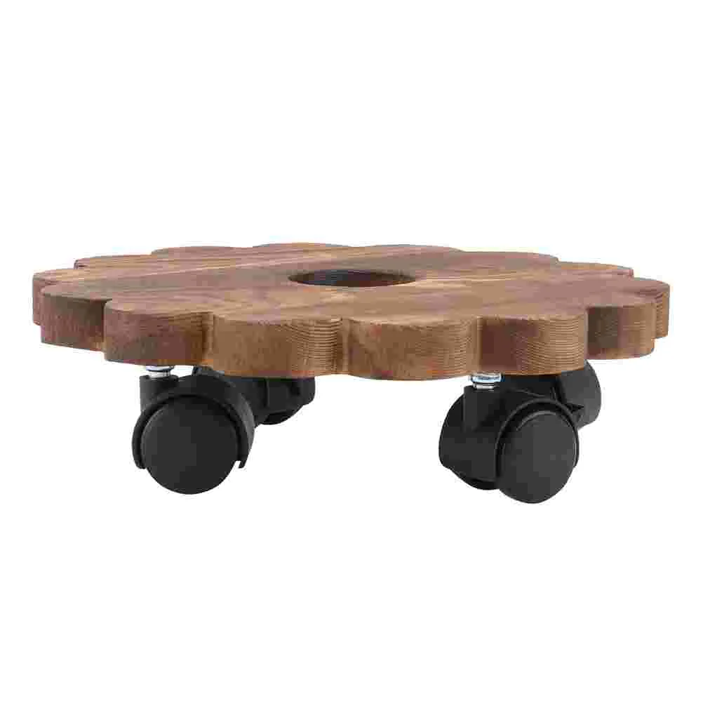 

Dolly Wheels Barrow Heavy Duty Iron Stands Flower Pots Outdoor Garden Planter Caddy Wheeled Holder