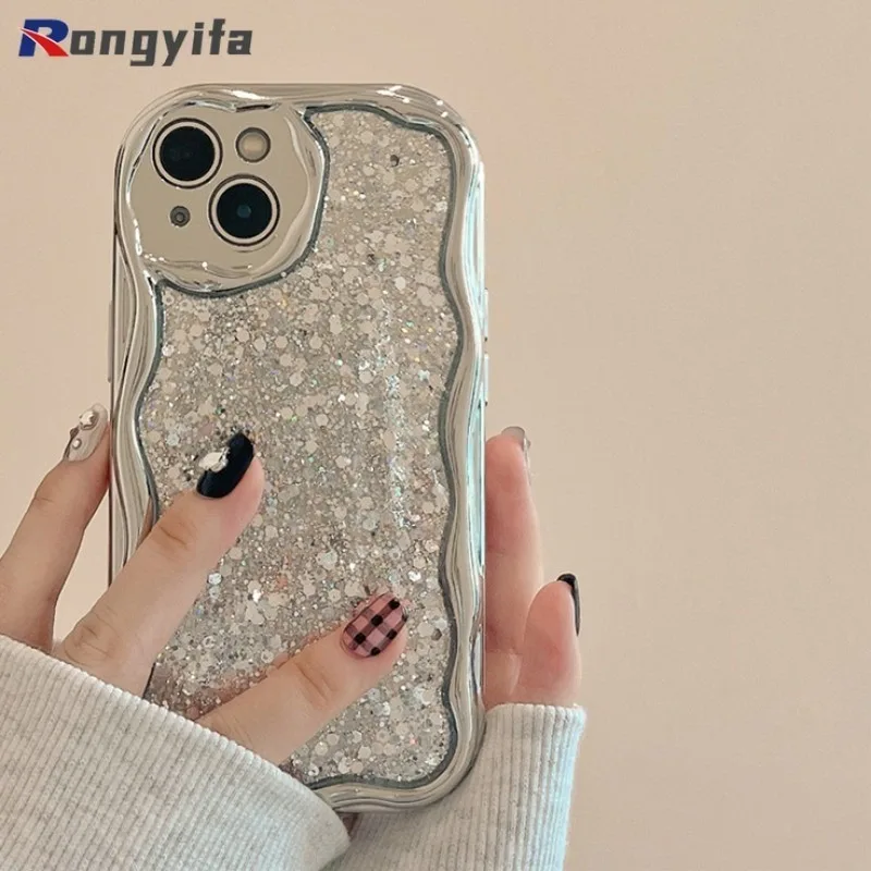 Фото Модный серебристый чехол с блестками для Vivo Y20i Y20S Y20T Y12S Y11S Y12A X100 X90S X80 X70 Pro X60 X50 X30 Pro №1