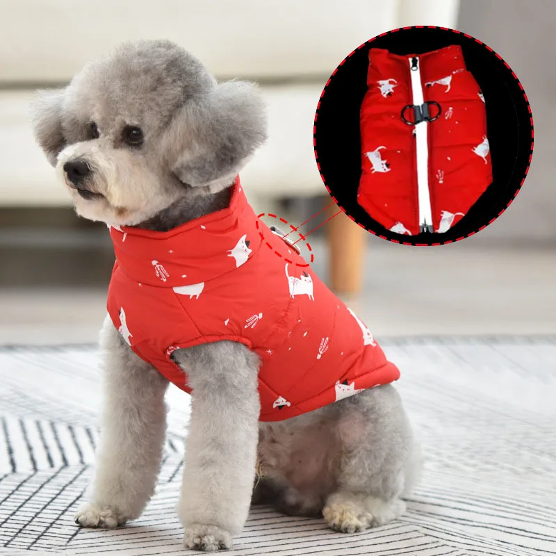 

Reflective Zipper Small Dog Clothes Winter French Bulldog Waterproof Coat WindproofPuppy Vest Jackets Ropa Perro Pet Clothes