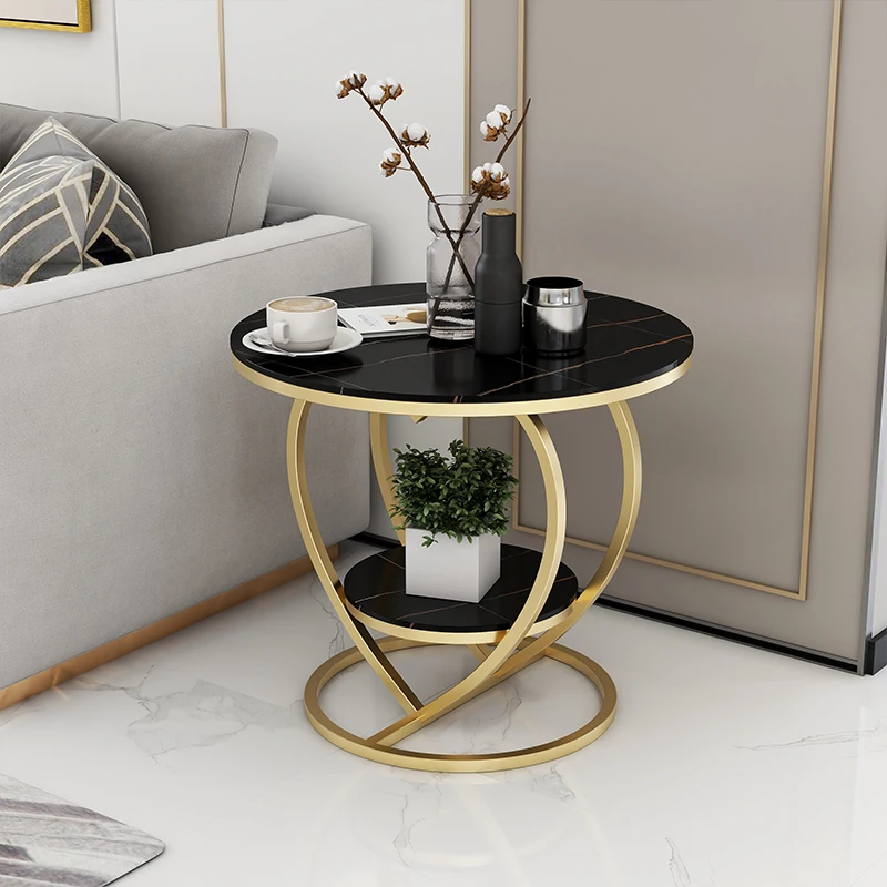 

Design Black Side Table Desk Tray Storage Metal Mobile Side Table Minimalist Bedroom Mesa Auxiliar Salon Furniture Accessories