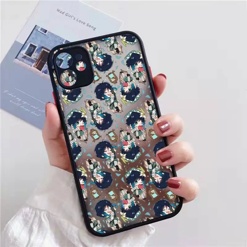 Популярный чехол для телефона с популярной игрой Genshin Impact Матовый Прозрачный iphone