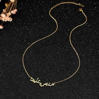 name custom necklace custom arabic name necklace gold letter stainless steel personalized islam necklace pendant gift
