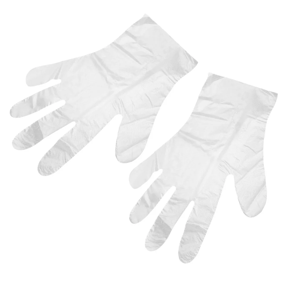 

4 Box Transparent Gloves Plastic Golves Baking Kids Food Serving Disposable Kitchen Water Proof