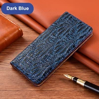 crocodile claw genuine leather case cover for asus rog 3 5 ultimate 5s pro rog phone ii zs660kl wallet flip cover