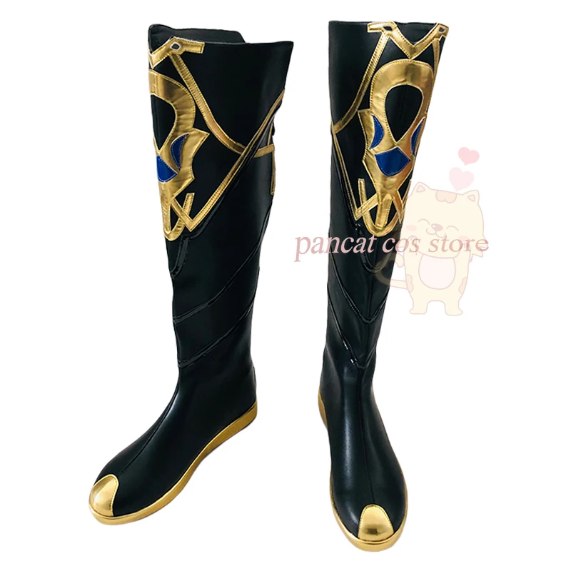 

Anime Genshin Impact Albedo Cosplay Shoes Comic Anime Game Cos Long Boots Cosplay Costume Prop Shoes for Con Halloween Party