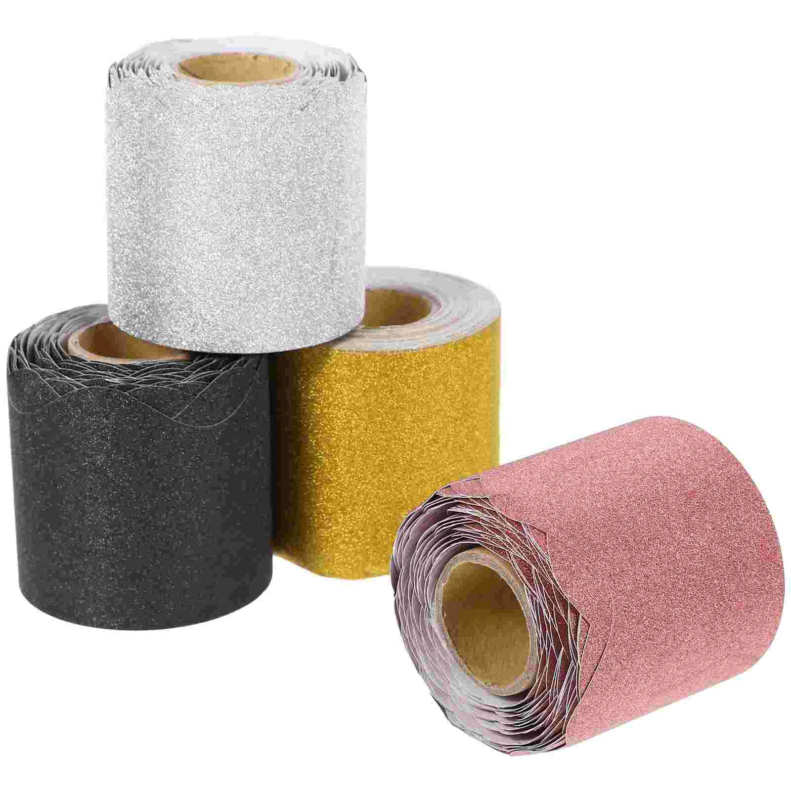 

4 рулона, съемные борта, отделка, доски для объявлений, праздничная бумажная доска, Декор, красные края, плакаты, зубчатая вспышка