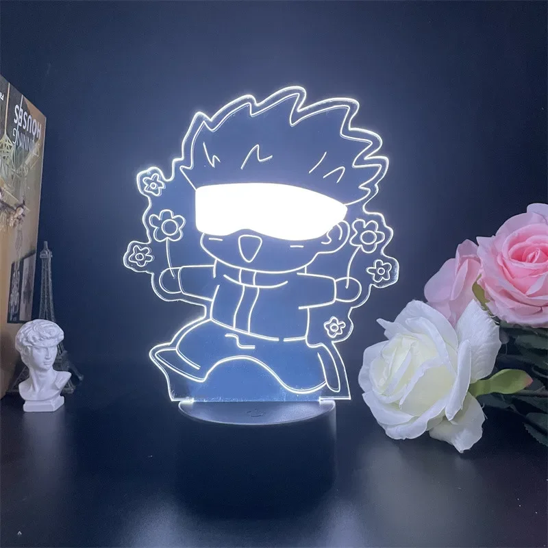 Jujutsu Kaisen аниме лампа Satoru Gojo Geto Suguru 3D визуальные акриловые ночные огни