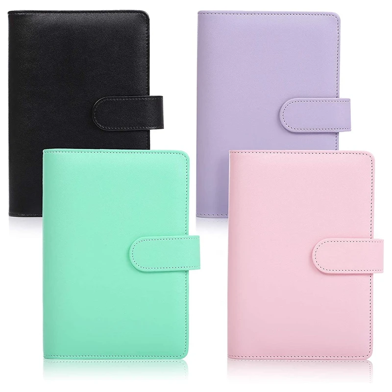 

4Pcs A6 Binder 6-Ring Notebook Binder Sleeve, Suitable For A6 Filling Paper, Personal Storage Bag, Binder Sleeve