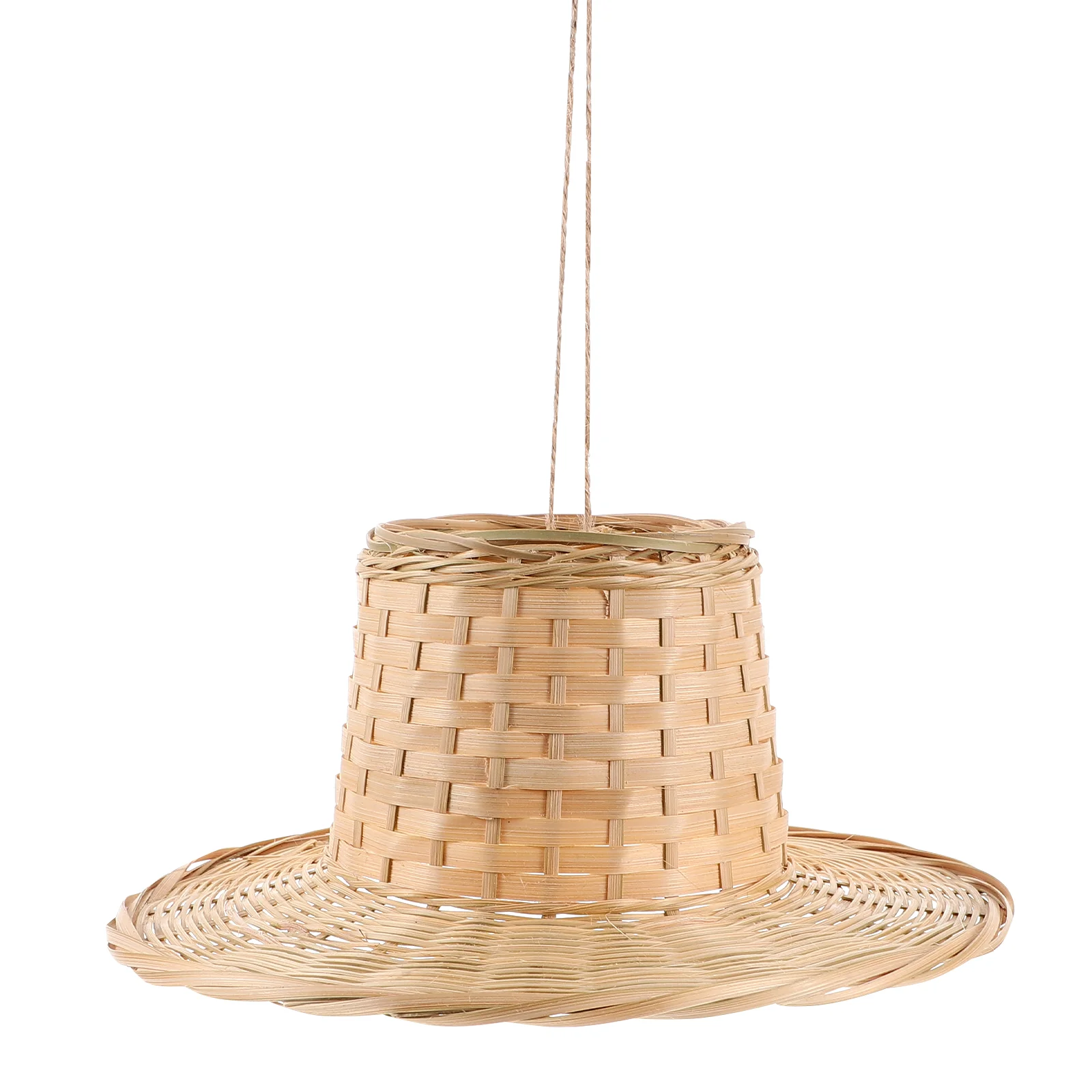 

Bamboo Woven Lampshade Decorative Hat Shaped Lampshade Household Hanging Lampshade