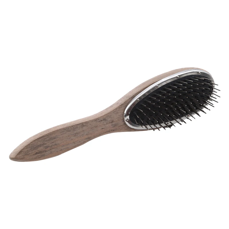 

2020 New 1PC Best Selling Heigh Quality Plastic Wood + Metal Wig Comb Brush anti-static Steel Comb Hairdressing Tools