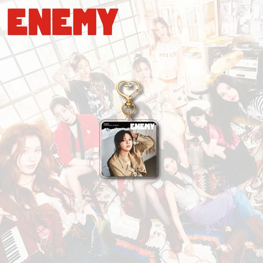 Фото KPOP Idol TWICE ENEMY альбом мерч брелок для женщин и мужчин Kawaii акриловый брелок для ключей держатель подарки автомобильная сумка очаровательные аксессуары №4