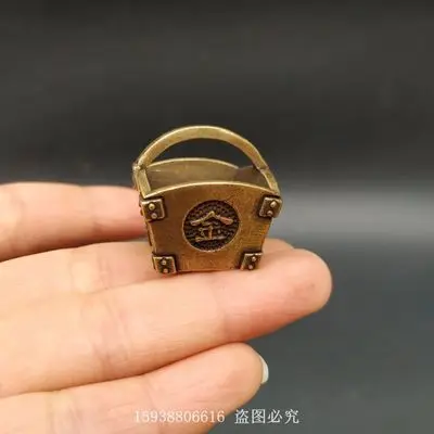 

Изысканная Античная Чистая латунь золото и серебро полный ковш маленький орнамент