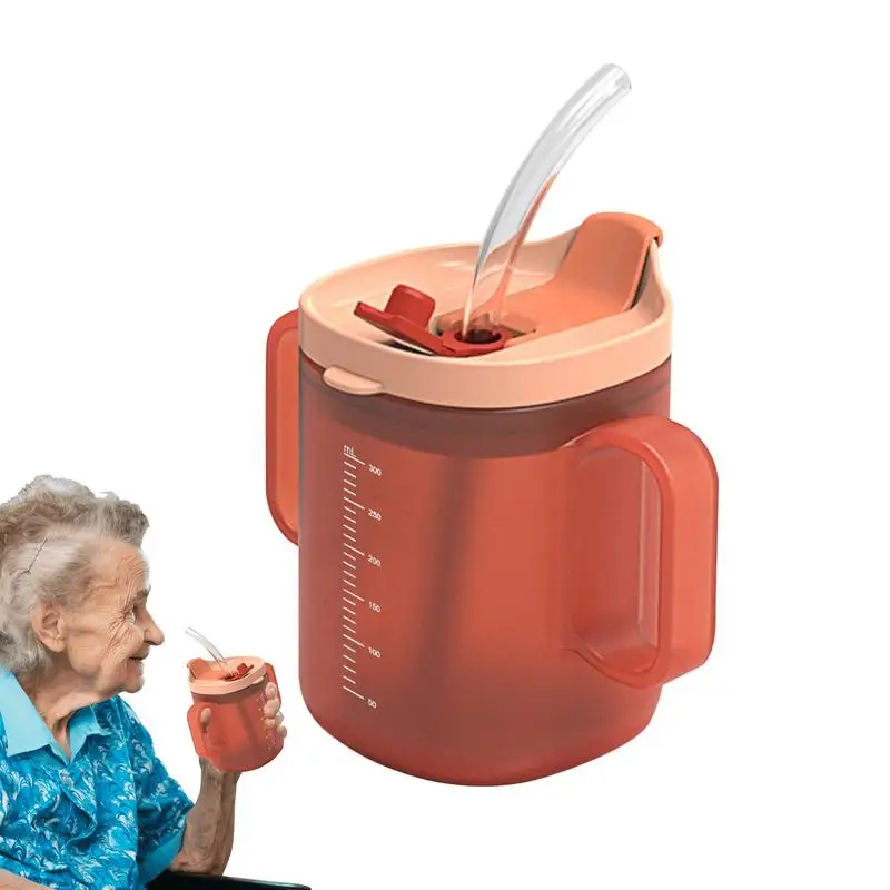 Чашки для пожилых людей с защитой от разливов Чашка питья на 300 мл ручками Бутылка