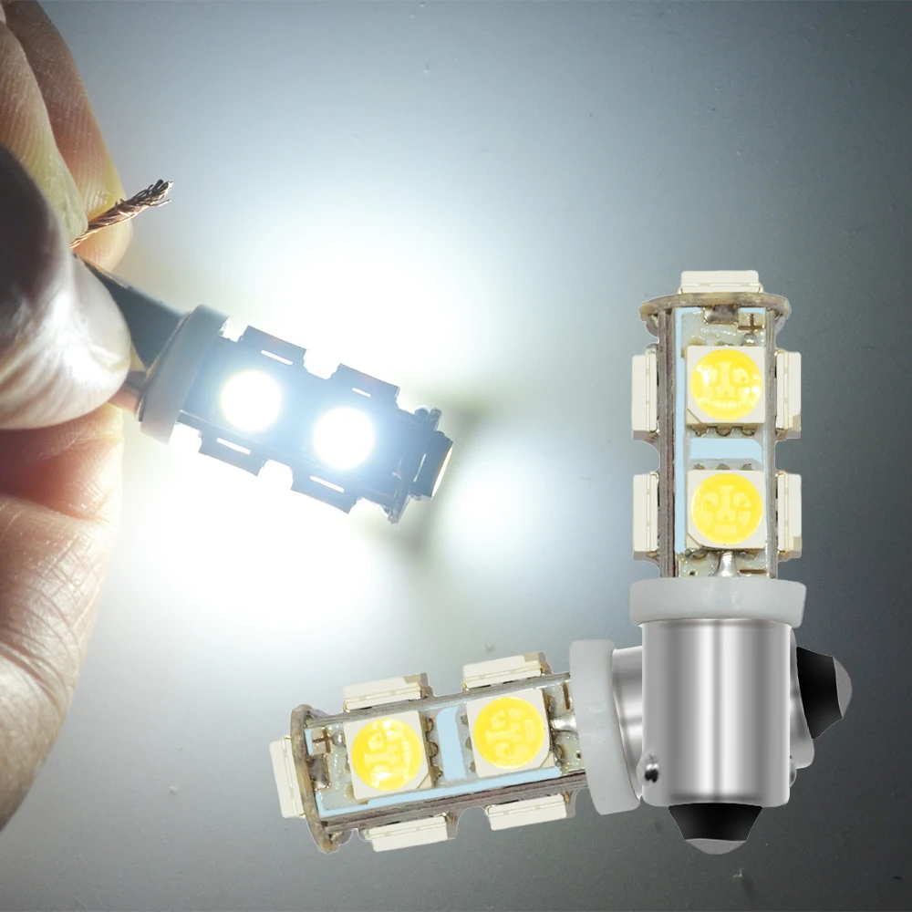2 шт., автомобильные лампы T11 Ba9s T4W 5050 9smd 12 В