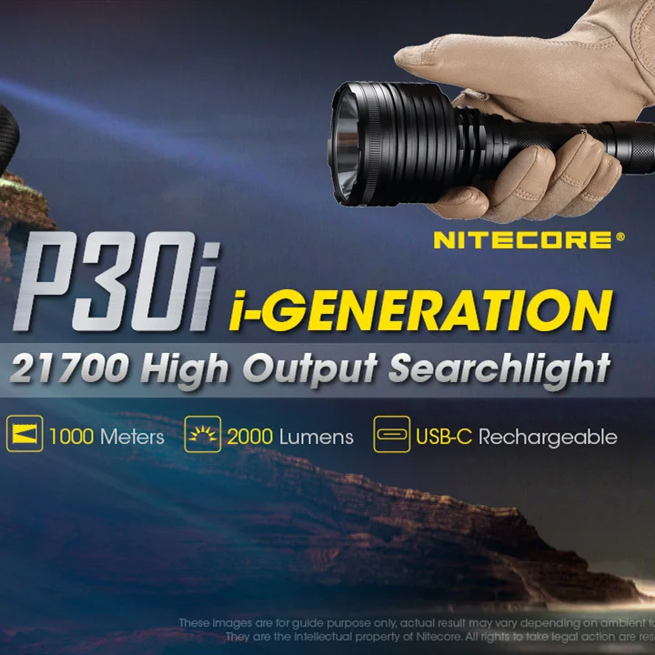 Оригинальный фонарик NITECORE P30i использует CREE XHP35 HI светодиодный 2000 люмен