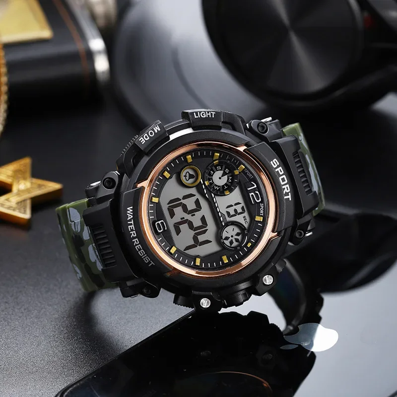 Мужские спортивные электронные часы для подростков повседневные Модные