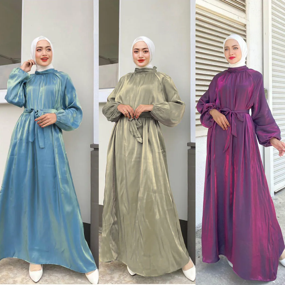 

Muslim Fashion Maxi Dress Robes Musulmane Abaya Elegant Soft Islam Kaftans Abayas For Women Long Sleeve Arab Modest Clothing