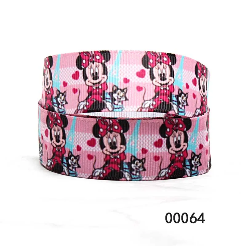 Корсажная лента с принтом Микки и Минни Маус 25 мм 50 ярдов |