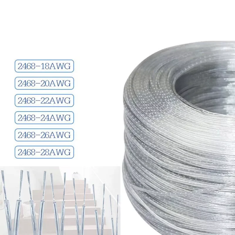 

NEW 28/26/24/22/20/18AWG 2 Core Copper electrical Wire Transparent Parallel Cable DC Power 1A 2A 3A 5A for LED Light Strip 2468