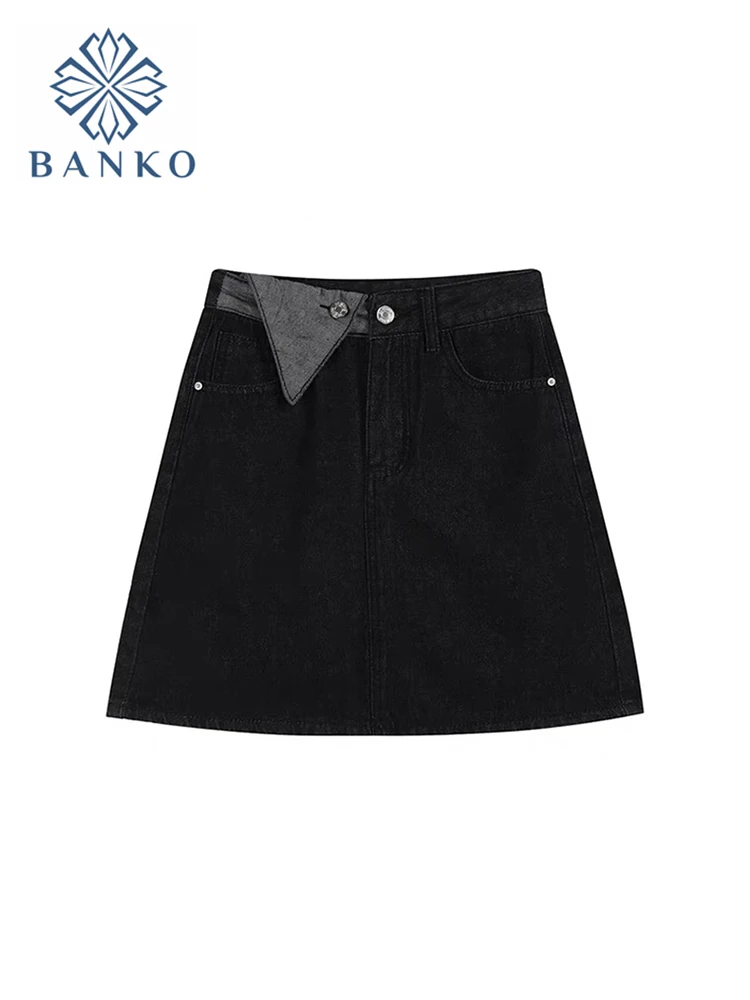 

Women's Jeans Mini Skirt Korean Fashion Solid High Waist All-Match A-line Short Skirt Summer Harajuku Sexy Vintage 2022 Female