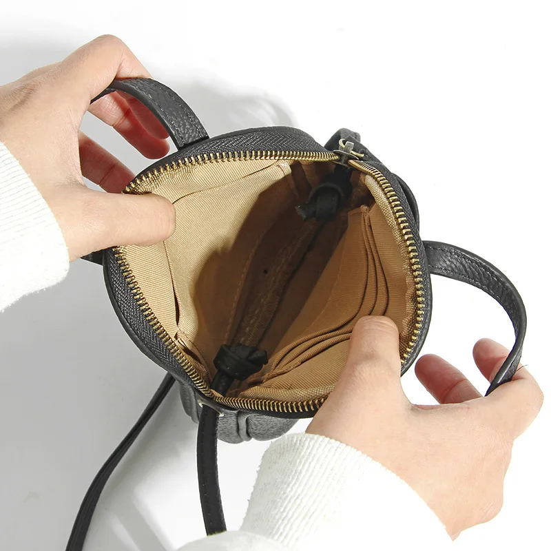 2024 модная трендовая сумка из воловьей кожи на голову для сотового телефона