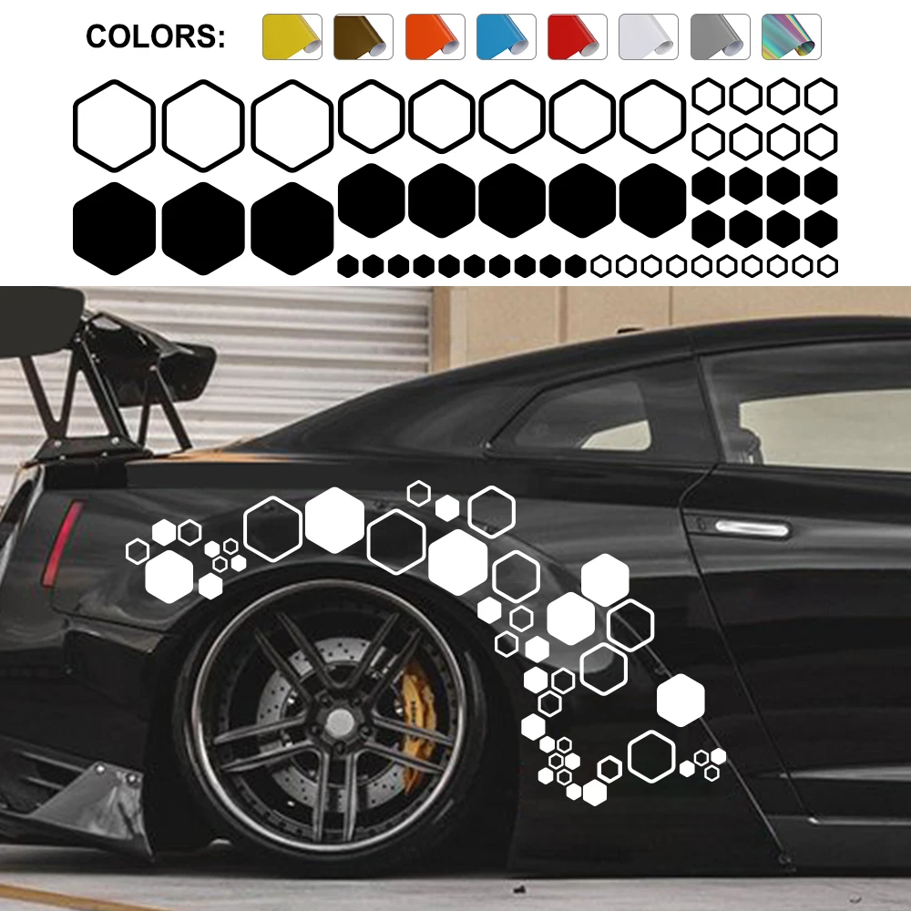 Креативные открытые сотовые наклейки виниловые комбинированные шестигранные