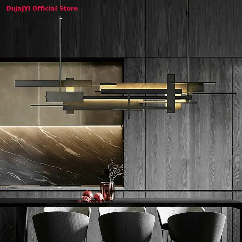

Nordic light luxury LED chandelier lighting modern home 90V-260V wrought iron decoration simple restaurant Nakajima chandelier