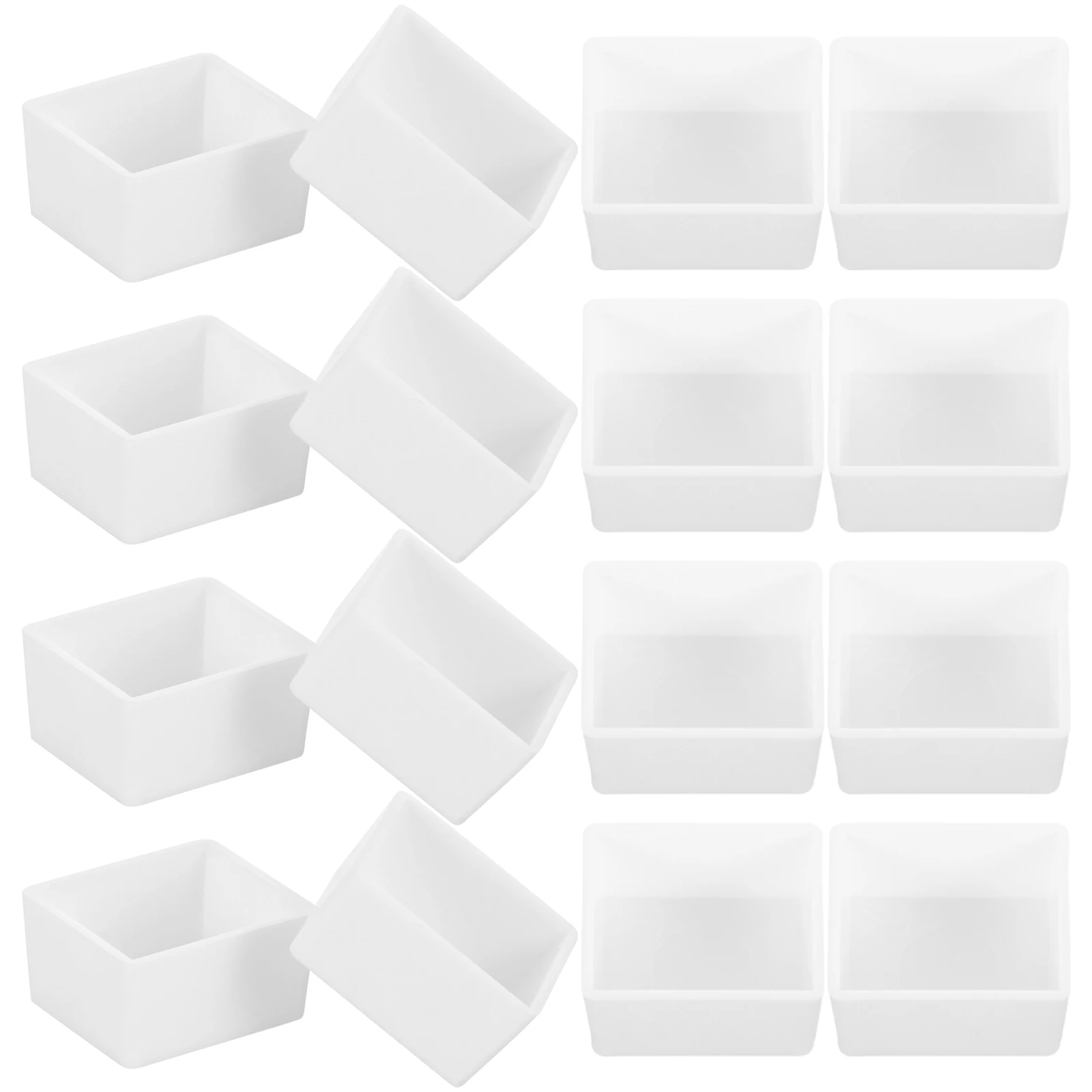 Фото 50 шт. пластиковых пустых полупанов для красок, прозрачные лотки для акварели, для наборов для рисования акрилом своими руками, портативный компактный органайзер №3