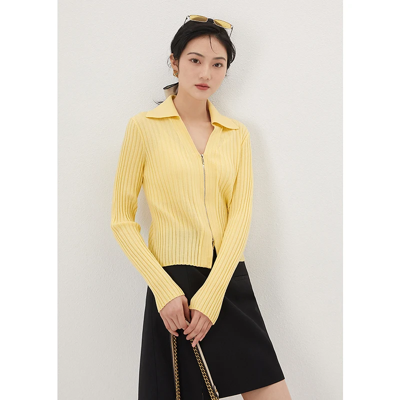 

Summer Women Cardigan Wool Slim Zippers Casual Thin Cardigan Feminino Sweaters for Women Long Sleeve Top Sweaters
