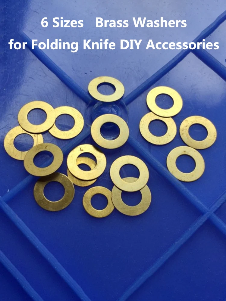 

4pcs/Set Folding Knife H62 Brass Washers Gaskets Ring Cushion Pad Shim Fold Knives DIY Making Accessories Parts Screw Open Close