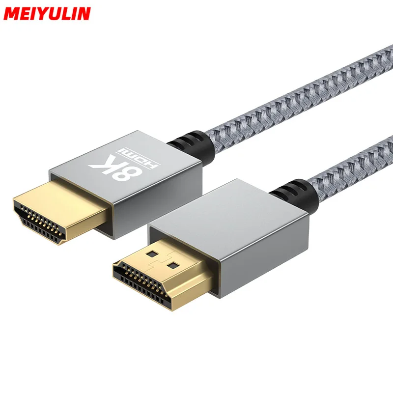 

HDMI 2.1 AM 8K 60Hz 4K 120Hz HDMI Adapter Cable eARC 3D Vision 48Gbps HDR Audio Video Signal For HD TV Laptop Projector PS4 PS5