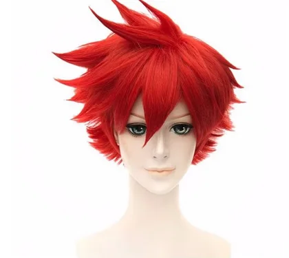 Парик для косплея Aizen Kunitoshi мужской короткие пушистые Многослойные синтетические