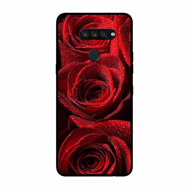 Для LG K50S чехол 6 5 &quotПопулярные рисунки черная силиконовая Мягкая задняя крышка